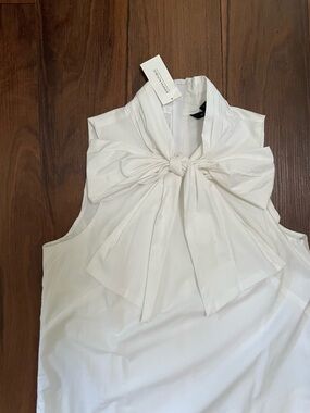NEW Banana Republic sleeveless sheath bow dress white bridal chic elegant 6